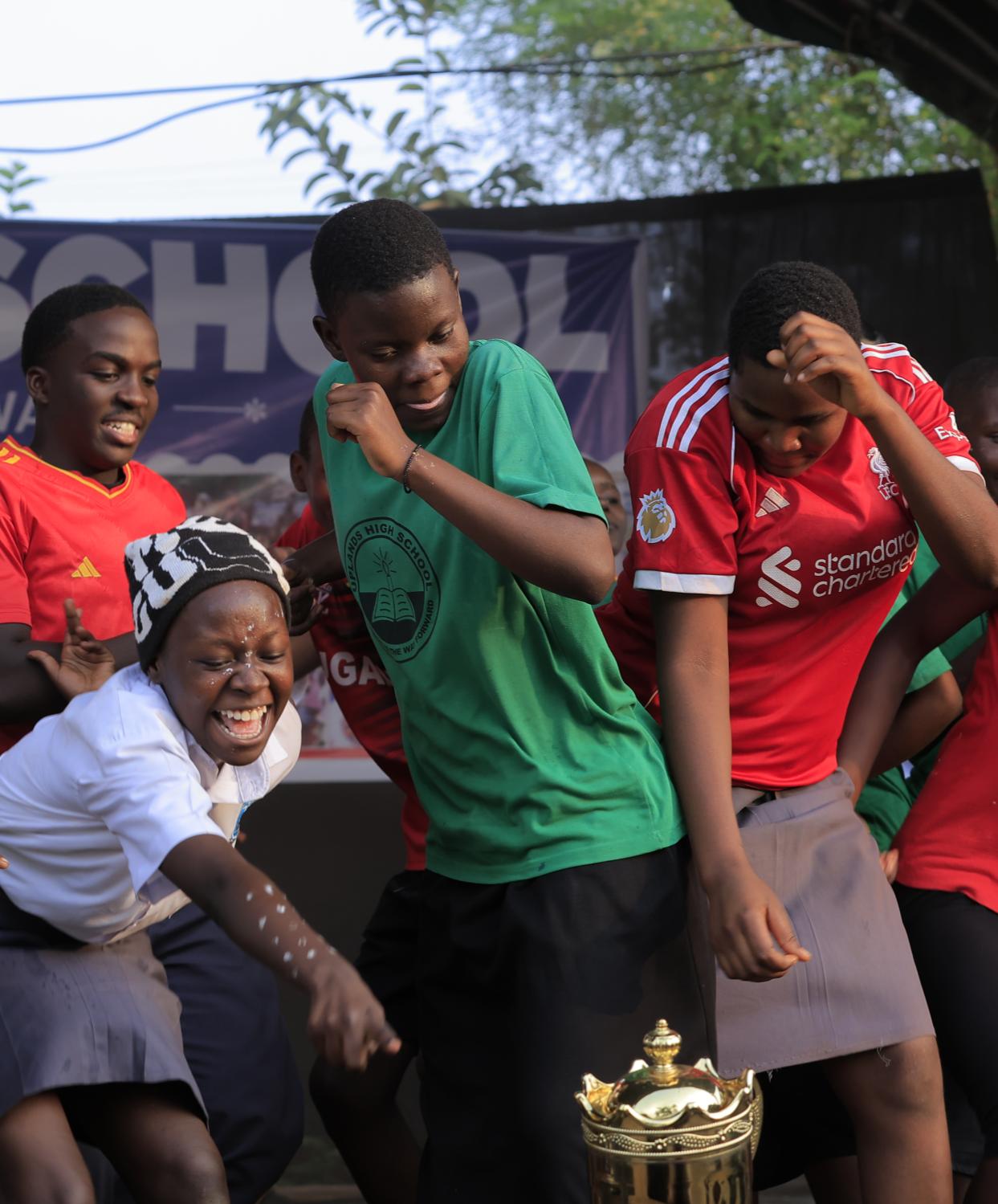 Students taking part in a school activity